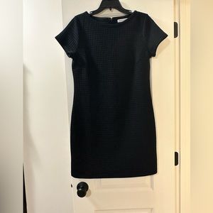 Black quilted Banana Republic shift dress. Size 8.